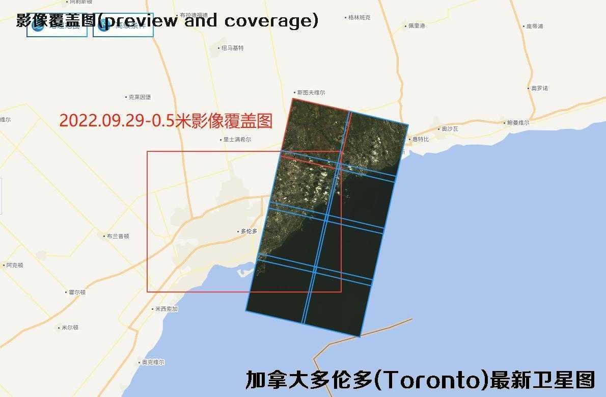 加拿大多伦多2022年最新卫星影像数据