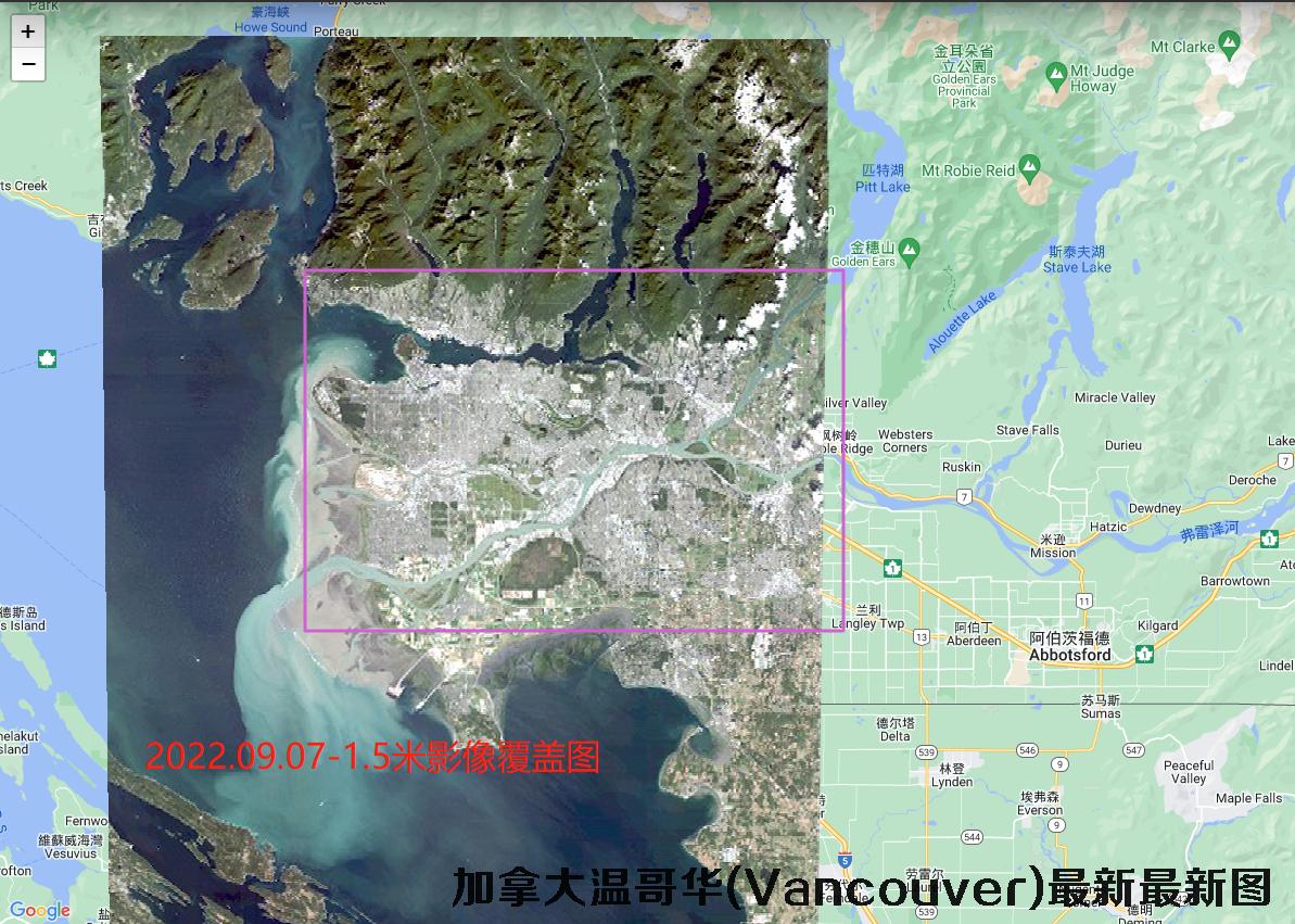 加拿大温哥华2022年最新卫星影像数据