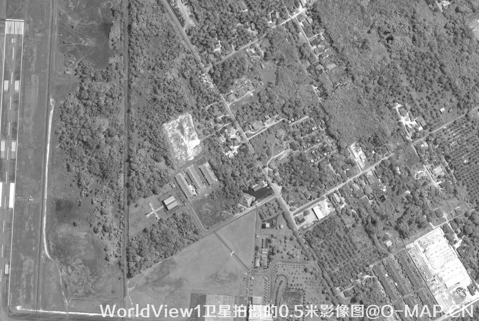 WorldView1卫星拍摄的0.5米分辨率卫星图
